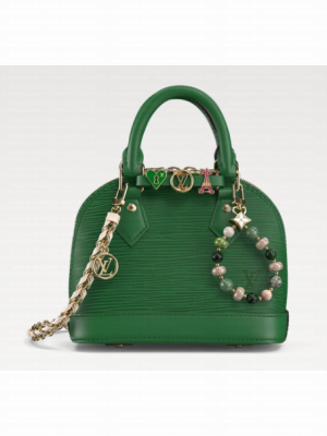 Louis Vuitton Alma Mini LV&I CUSTOMIZABLE K00015 green