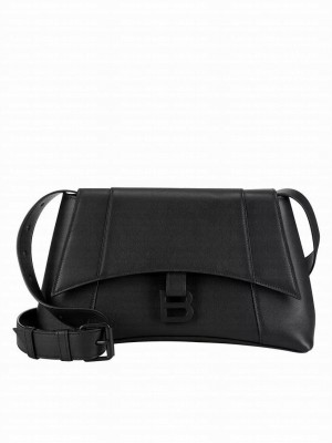 Balenciaga Downtown Medium Shoulder Bag Black