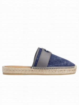 Gucci Unisex Interlocking G Slide Espadrille 777366 Dark Blue