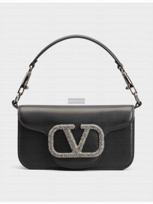 VALENTINO MINI LOCO imitation crystal shoulder bag WB0K53K BLACK