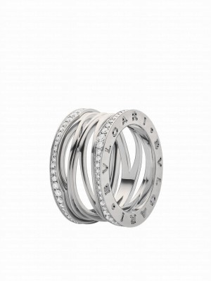 Bvlgari B.zero1 Design Legend Four-Band Ring Silver