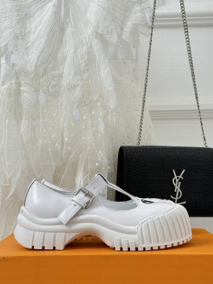 Louis Vuitton Ruby Flat Derby Mary Jane Shoes in Glazed Leather 2023 016