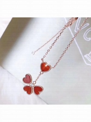 Van Cleef & Arpels Hearts Necklace Red 05 2020 Collection