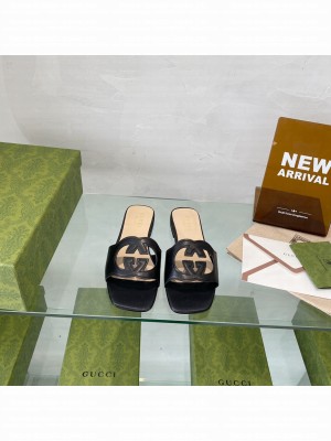 Gucci Women's Interlocking G cut-out slide sandal Collection 013