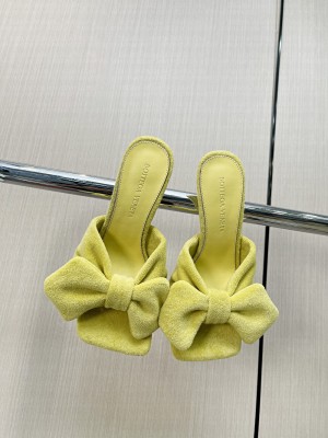 BOTTEGA VENETA HEEL 9CM EASY TOWEL BOW MULE SANDALS YELLOW 2022 Collection