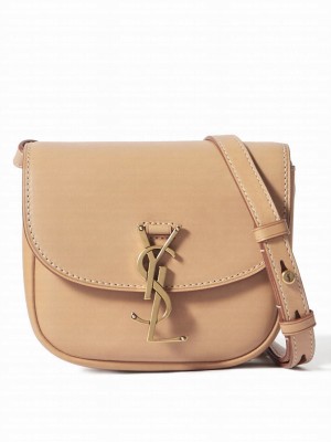 Saint Laurent Kaia mini leather shoulder bag Apricot