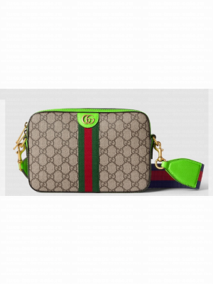 Gucci OPHIDIA SMALL CROSSBODY BAG 699439 Bright green