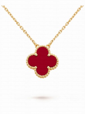 Van Cleef & Arpels Vintage Alhambra Pendant Red