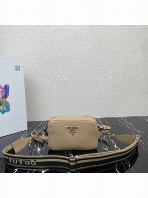 Prada Leather shoulder bag 1BH192 Sand Beige
