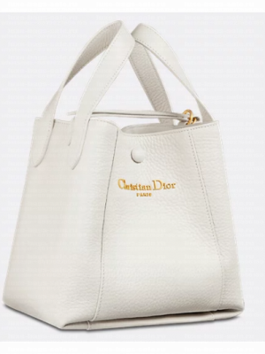 Dior Medium Signature Bucket Bag Grained Calfskin M2841USKU Latte