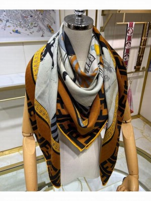 Fendi Women s Square Scarf Coffee