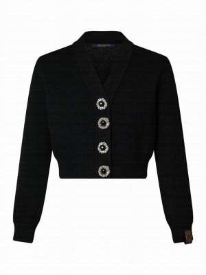 Louis Vuitton Women's Jewel Button Cardigan Black
