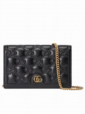 Gucci GG Matelasse Chain Wallet 723787 Black