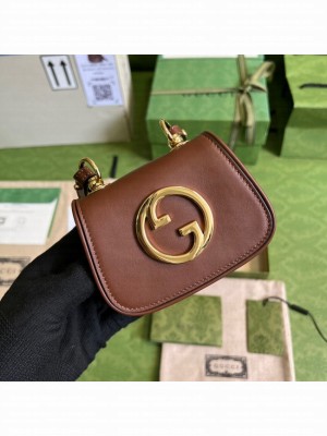Gucci mini Blondie card case wallet 698635 brown