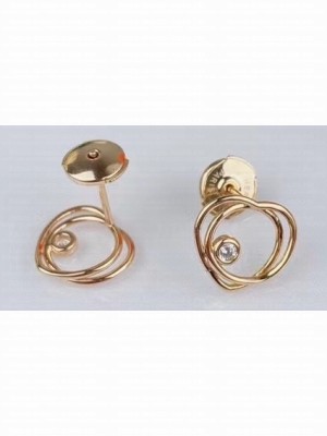 Hermes Vertige Coeur Earrings Gold