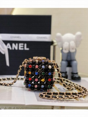 Chanel 24A CLUTCH WITH CHAIN AS3769 black