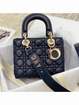 Dior MY ABCDior Medium Bag in Cannage Leather Navy Blue 2019 Collection