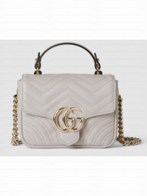 GUCCI GG MARMONT MINI TOP HANDLE BAG 811238 Beige