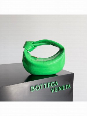 Bottega Veneta Mini Jodie Mini alligator leather top handle bag 717709 green