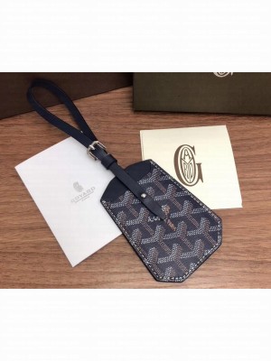 Goyard Luggage Tag Bag Charm Dark Blue
