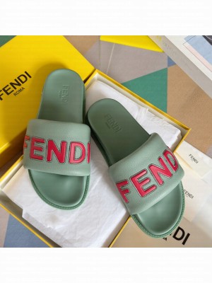 Fendi Unisex Roma Calfskin Flat Slide Sandals 2024 07