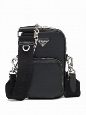 Prada Saffiano Leather Mini Bag 1BH183 Black