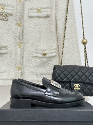Chanel Calfskin Loafers with Framed CC 2023 014