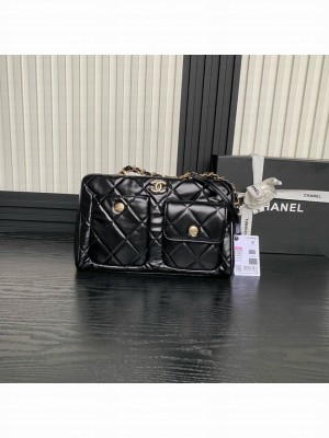 CHANEL CLUTCH WITH CHAIN AS4933 black