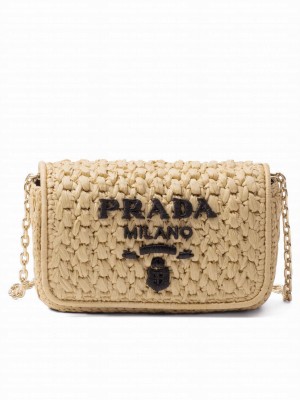 Prada Crochet Shoulder Bag Apricot