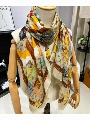 Louis Vuitton Women's Elysee Palace Hotel Scarf Cream