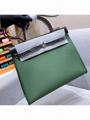 Hermes Herbag Zip 31 Bag in Original Quality Black/Green