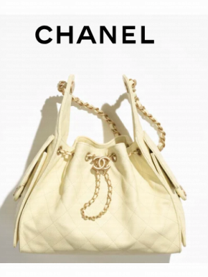 CHANEL 25 SMALL HANDBAG AS5293 Light Yellow
