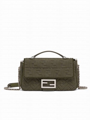Fendi Midi Baguette Chain 8BR793 Green
