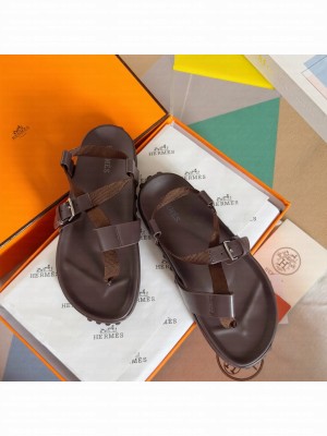 Hermes Inboard sandal brown