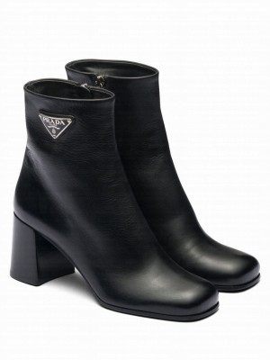 Prada Women's Leather Booties 1T930M Black