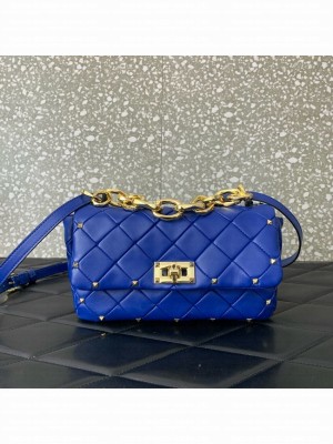 VALENTINO VLOGO POUF Sheepskin 5048 blue