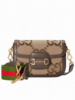 Gucci Horsebit 1955 jumbo GG Mini Bag 658574 Brown