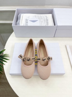 Dior Beige Technical Fabric Miss J' Adior Ballerina Flats