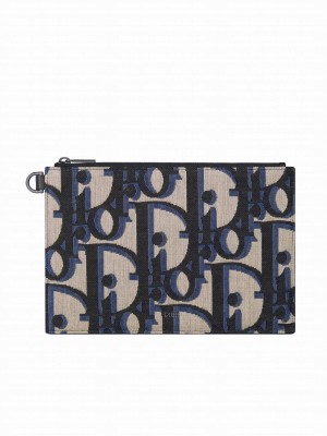 Christian Dior A5 Pouch Dark Blue