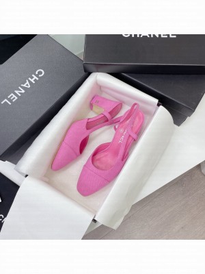 Chanel's Slingback Shoe Denim Pink