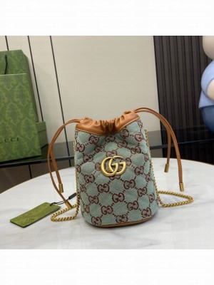 Gucci GG SUPER MINI BUCKET BAG 783175 Pale blue