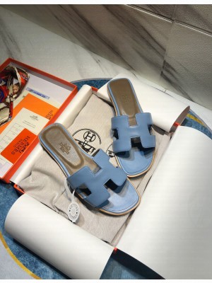 Hermes Oran Flat slippers in Box calfskin 027 2021 Collection