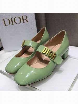 Dior Patent Calfskin Mary Janes Pumps Green Spring/Summer 2021 Collection