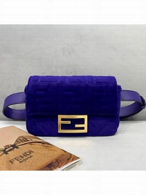 Fendi Baguette Velvet Belt Bag Purple  2021 Collection