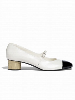 Chanel Women's Mary Janes G45952 White