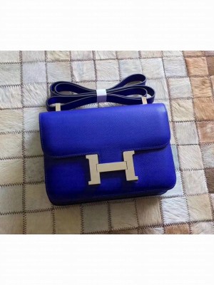 Hermes Constance 18/23 Bag in original Epsom Leather cobalt blue