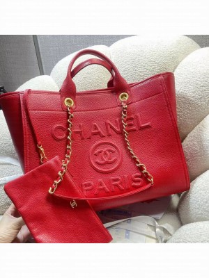 Chanel Original Leather LARGE SHOPPING BAG A66941 Red