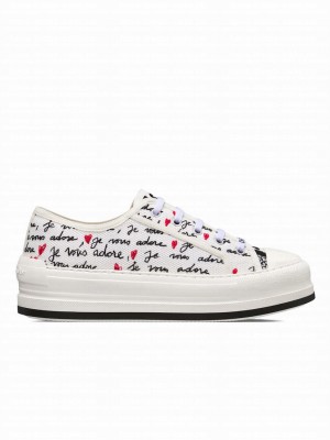 Christian Dior Women's Dioramour Walk'n'Dior Platform Sneaker White