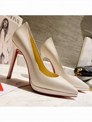 Christian Louboutin Calfskin Pointed-toe Pumps 11.5cm White 2021 Collection