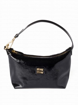 Miumiu Naplak Patent Leather Pouch 5NE841 Black